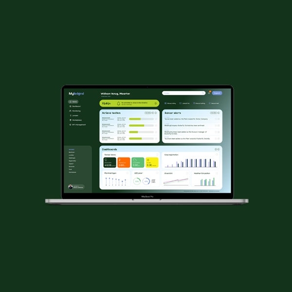 Dashboard UX en UI design MyLedgnd